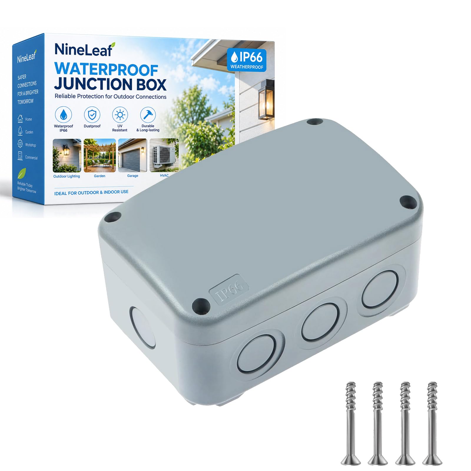 Outdoor Junction Box, IP66 Waterproof Electrical Project ABS Plastic Boxes