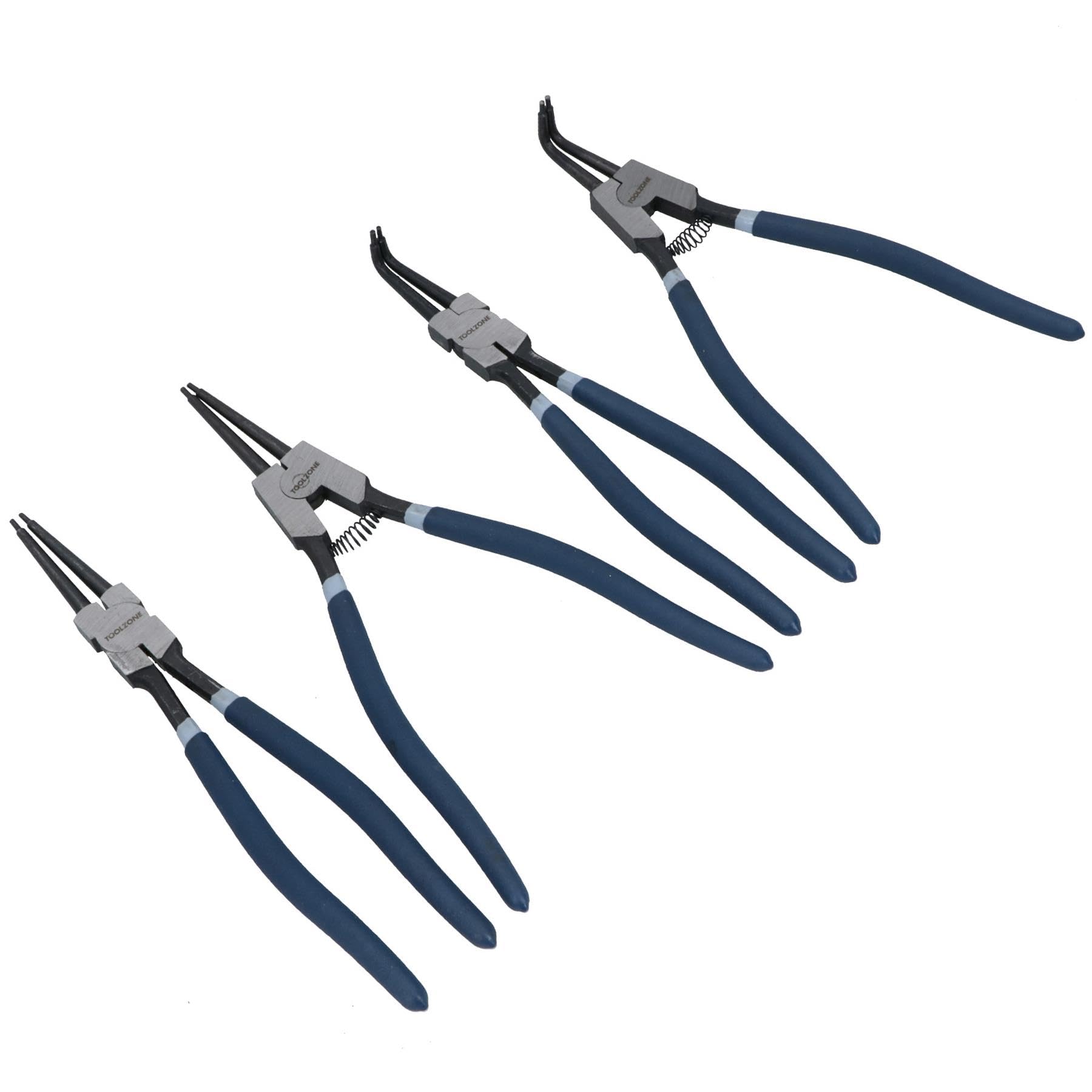 4pc Extra Large 13" la pinza per anello elastico di arresto interno esterno O Ring Anello Elastico impostare il TE325