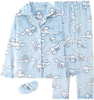 Cartoon Cinnamoroll Cute Kids-Clothing Set - Cinnamon Roll Sanrio Kids Clothes Girls Kawaii Girls Clothes Kids Clothes Girls Button Down Winter Warm Long My Melody Sleeve Clothing L Blue