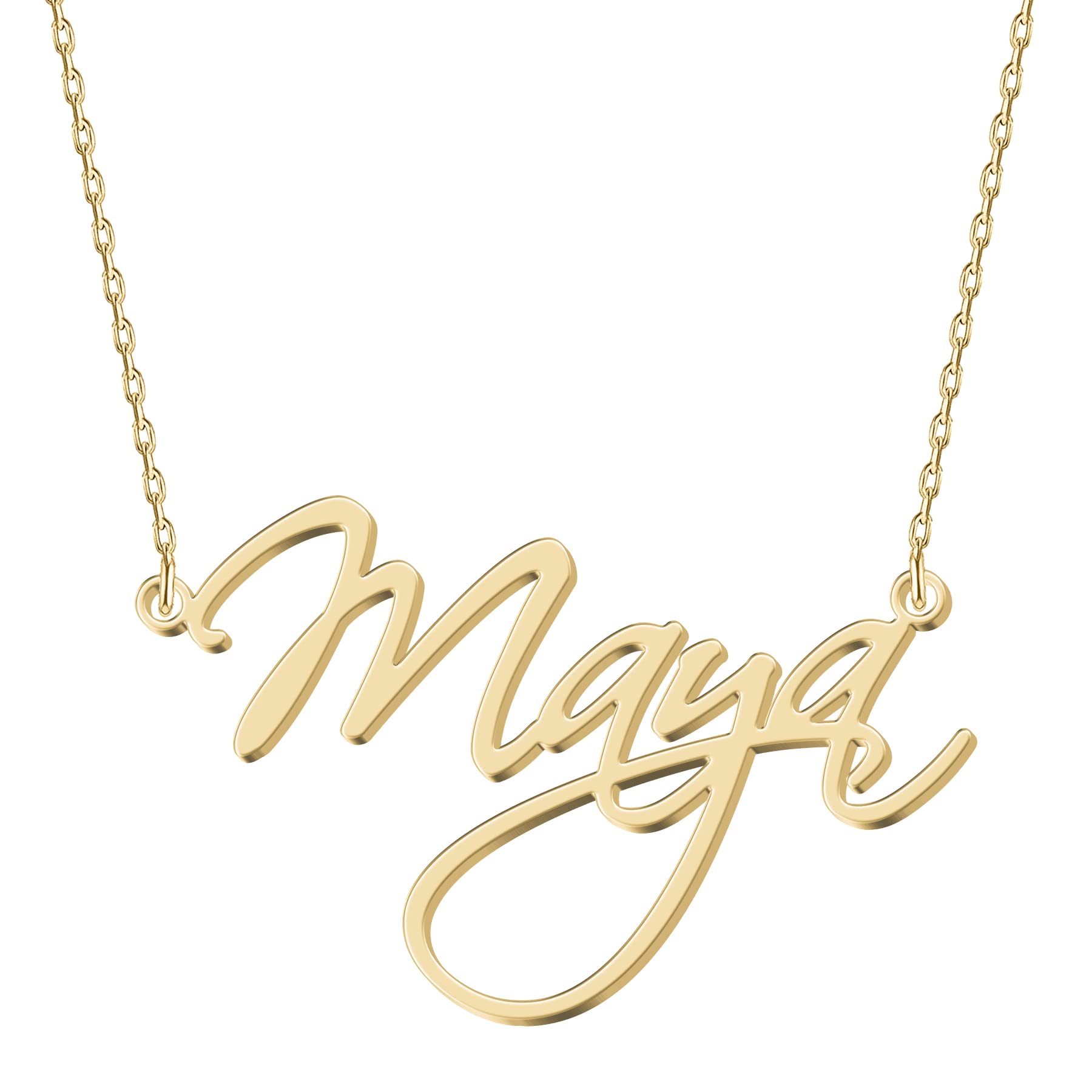 UMAGICBOXPersonalized Name Necklace - Choose from 14 Font Styles - Customizable 18K Gold-Plated Pendant - Ideal Gifts for Birthdays, Mother's Day, and Christmas - Women, Girls, Teens, and Daughters