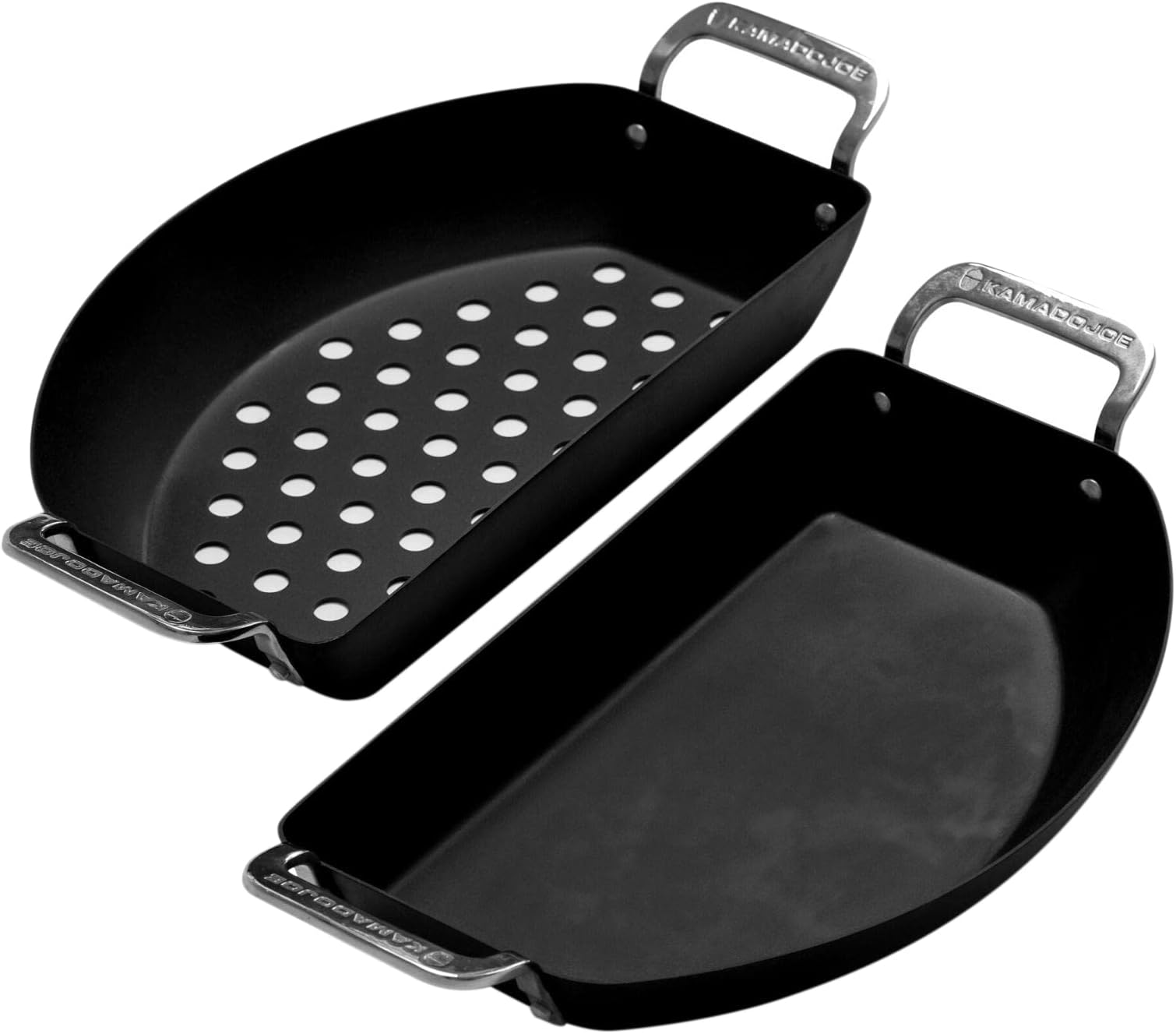 KJ15124822 Karbon Steel Set Half-Moon Pan, Black