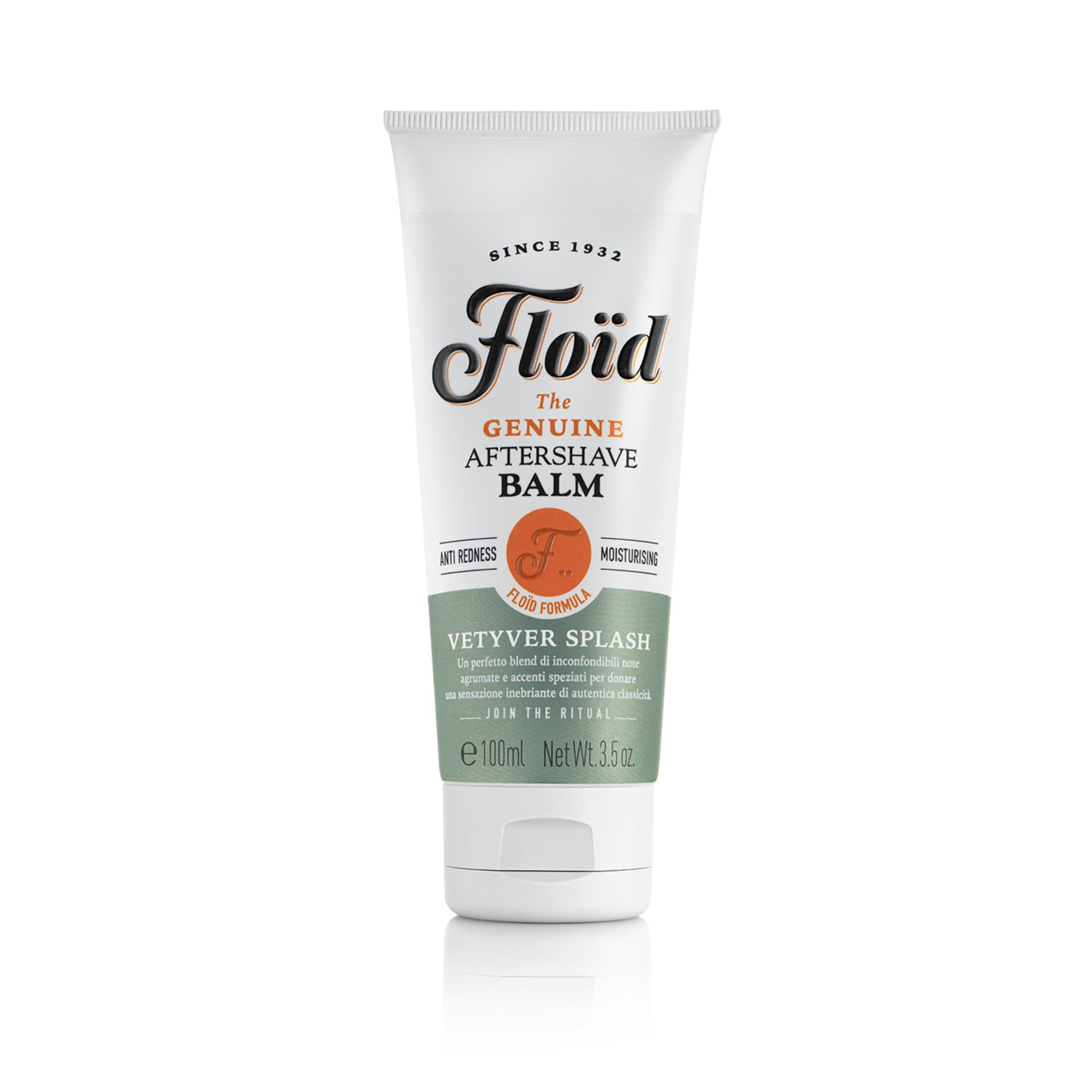 Floid Vetyver Splash Aftershave Balm (100ml), Men's Aftershave Balm with Allantoin, Glycerin and Aloe Juice to Moisturise, Protect, and Regenerate Skin, Soothing Post Shave Balm