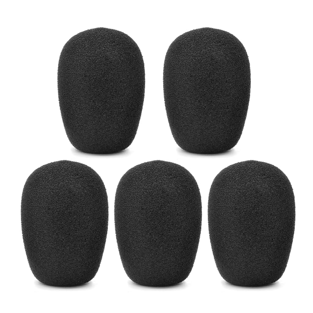 Tsophreniq 5pcs Microphone Filter Cover for V2 Headset Mics Foam Professional Mic Windscreen Wind