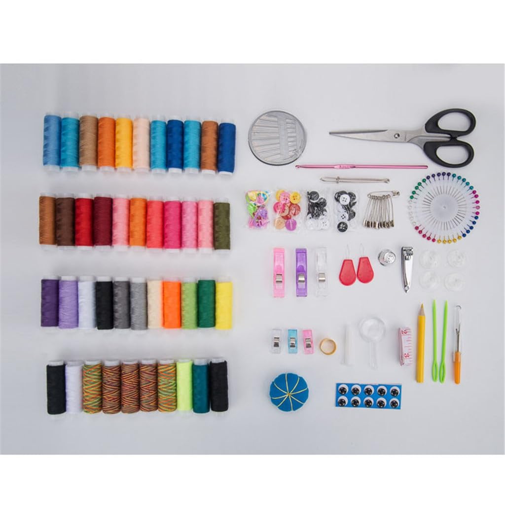 Caja de Costura de 230 Piezas, Juego de Herramientas de Bordado, Kit de Costura a Mano, Juego de Bolsas de Costura