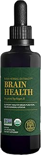 Global Healing Center Brain Health - USDA Organic Brain Supplements for Memory & Focus - Nootropics Supplement to Combat Mental Fog, Advanced Focus Factor for Adults Extra Strength - 2 Fl Oz