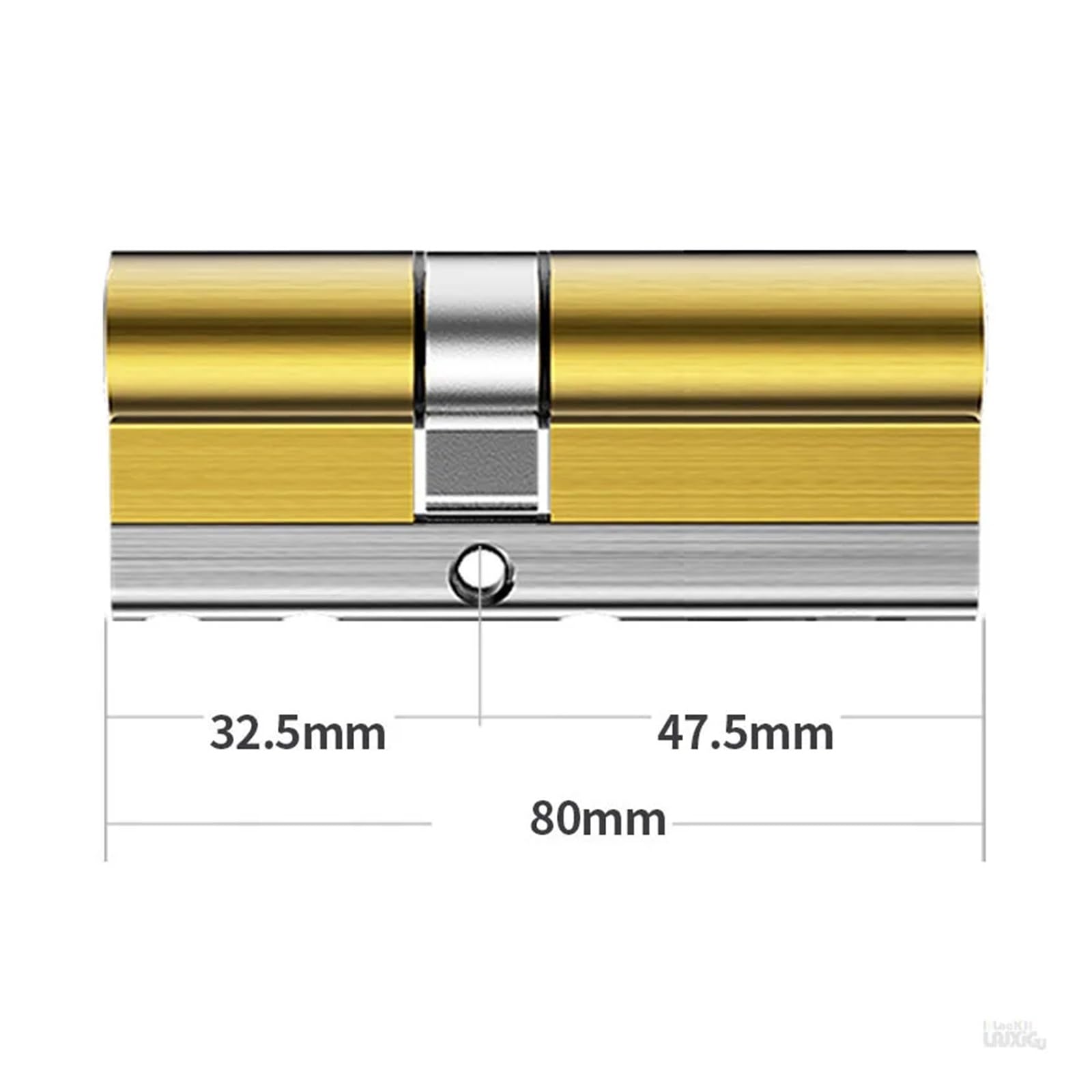 1 szt. miedziany cylinder antykradzieżowy klasy Super C - cylinder zabezpieczający do drzwi tarasowych i drzwi wejściowych(80=32.5+47.5)