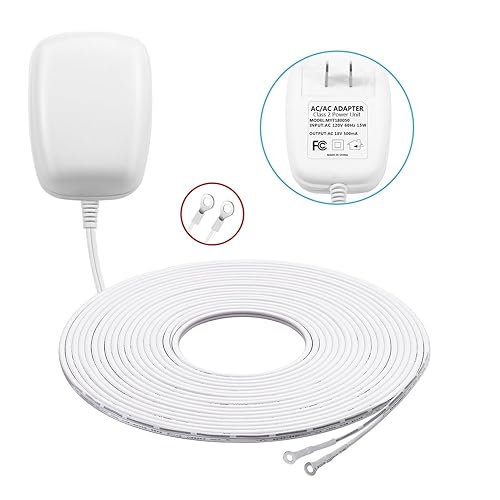 Timbre de video con cable transformador de corriente, adaptador de corriente cableado, compatible con anillo, para timbre de video Nest (con cable