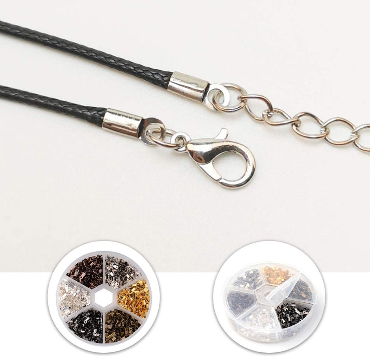 Iron Cord Ends Jewelry Findings for Beaded Necklace DIY Alloy