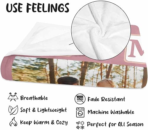 Miniatura 4 de Manta personalizada con fotos, manta personalizada con imagen, mantas de fotos personalizadas para hombres, mujeres, esposa, marido, hijo, hija,