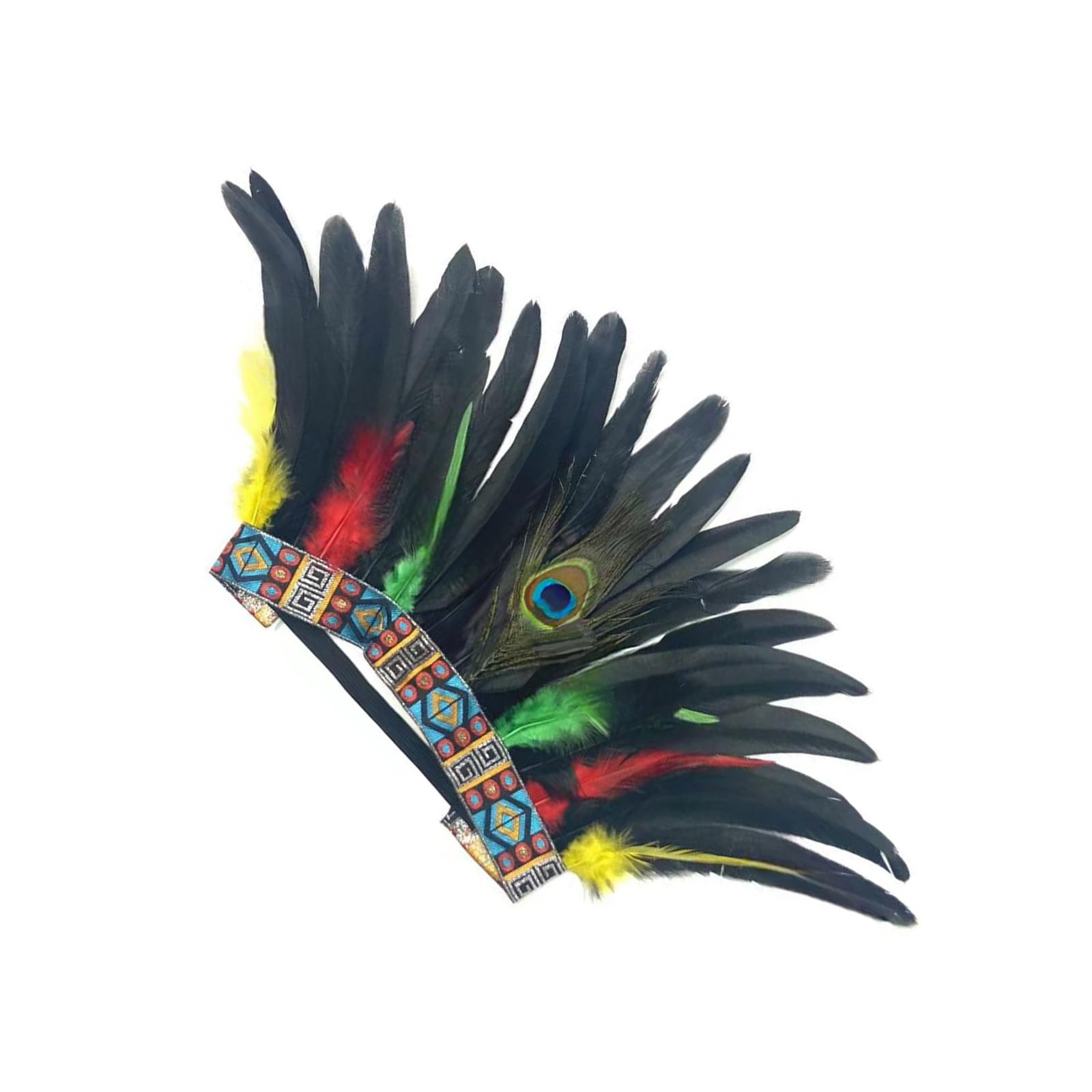 XAGMODSHN Indian Feathered Hairband Festival Costume Props Photo Headband Tribe Headdress Carnivals Festival Celebration Headwear