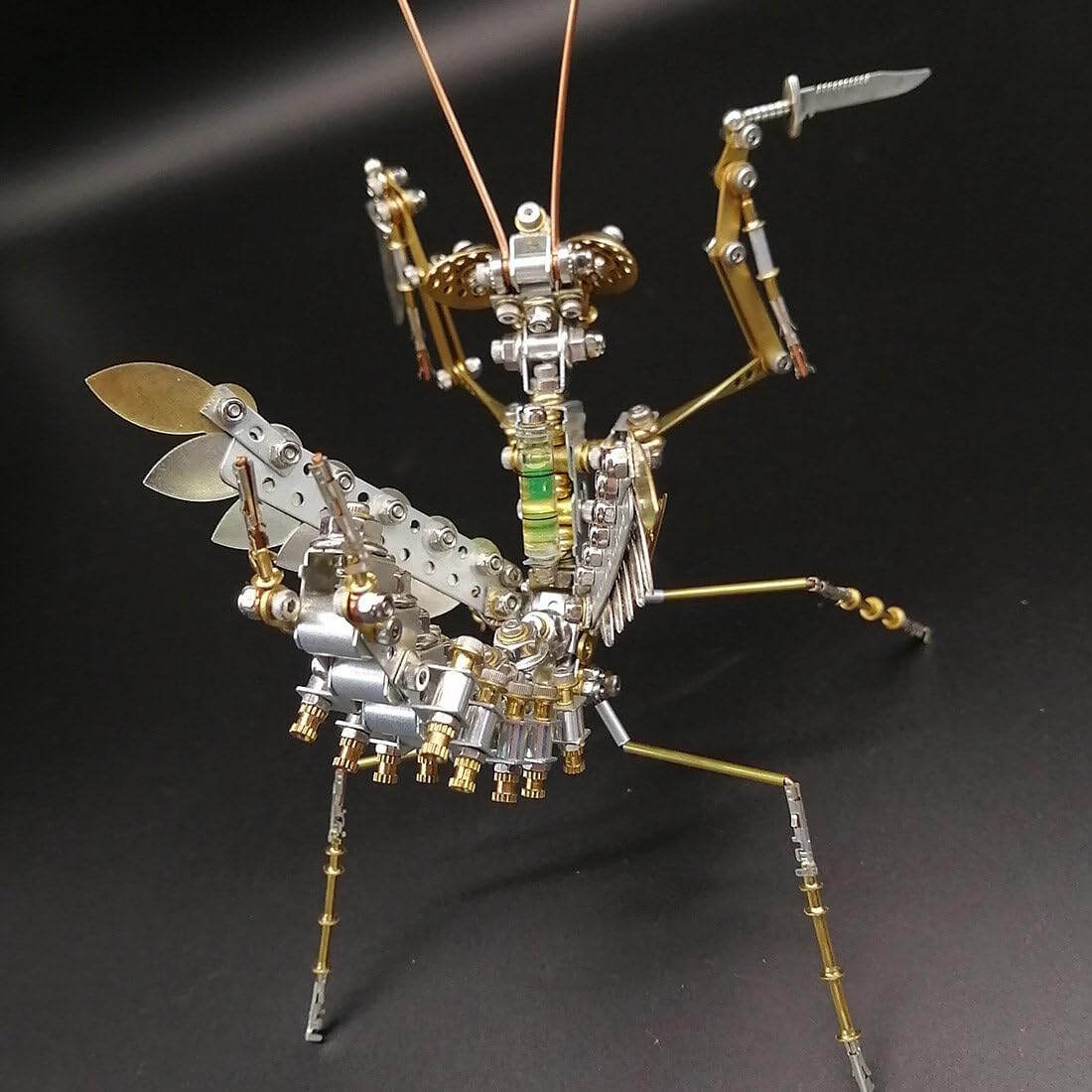 3D Metal Puzzle Mantis Model Kit, 350+PCS Mechanical Steampunk Mantis Model Toys, Creative Ornament Crafts DIY Assembly Kits for Teens & Adult