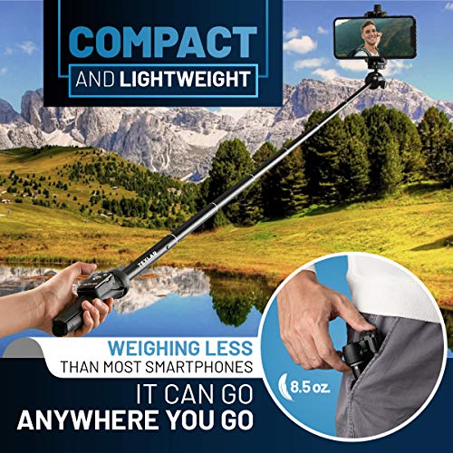 Texlar 48 Inch Selfie Stick Tripod With Remote For Iphone 14, 13, 12, 11, Xr, X, 8, 7, Pro, Max, Plus, Se, Android Phone, Smartphone - Ts48 Pro Small Mini Cellphone Stand #TOP1