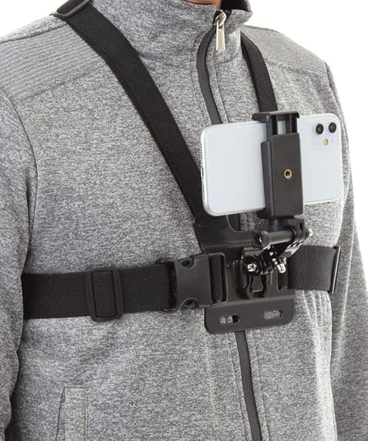 Mobile Phone Chest Adjustable Strap Mount GoPro Chest, Cell Phone Clips Harness Holder - Image 7