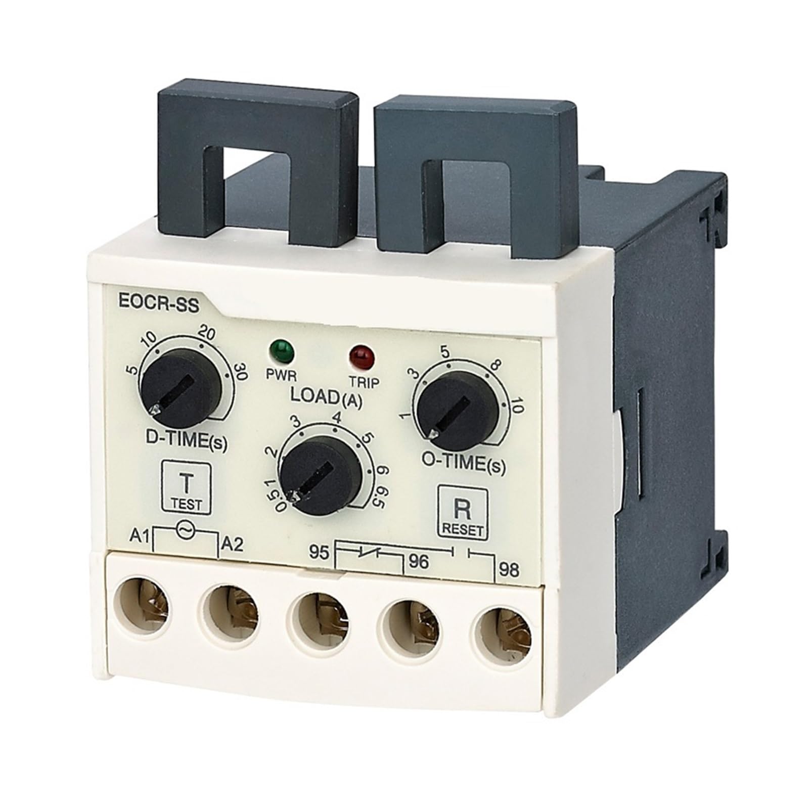 Balydlul One Color Eocr-Ss-220 Electronic Overload Relay Motor Protector Thermal Overload Relay (Easy Type)(Un:90-260Vac)(0.5-6.5A)