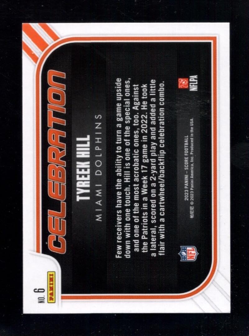 Amazon.com: 2023 Score Celebration #6 Tyreek Hill NM-MT Miami