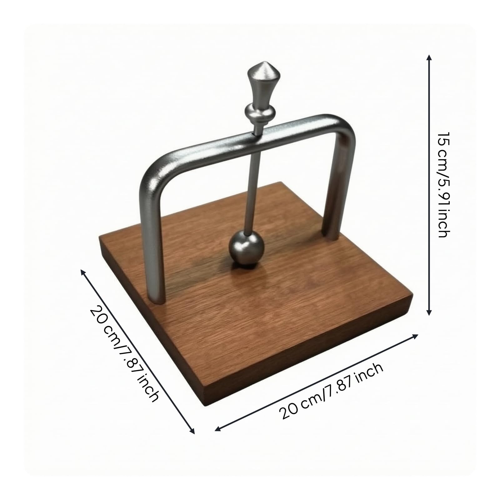 Servilletero con Base Madera Madera Africana Moderno Servilletero Mesa Cuadrado Elegante Servilletas con en U Metal para Hoteles, Gris