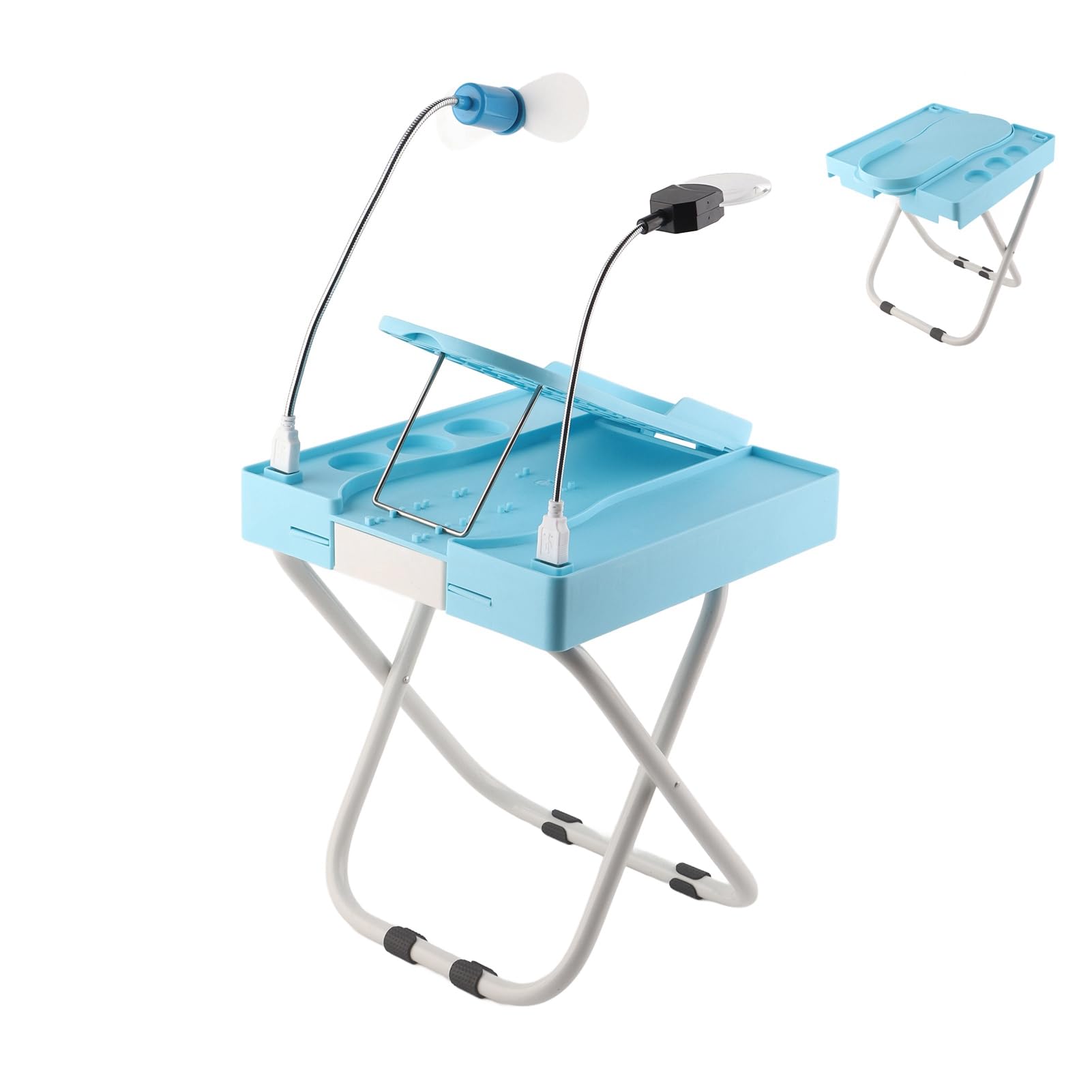 Soporte para Pies de Pedicura, Reposapiés para Pedicura Razonable Robusto Estable Ajustable Fiable Fácil Almacenamiento con Lupa LED Ventilador de Secado para Salón de Uñas para el Hogar