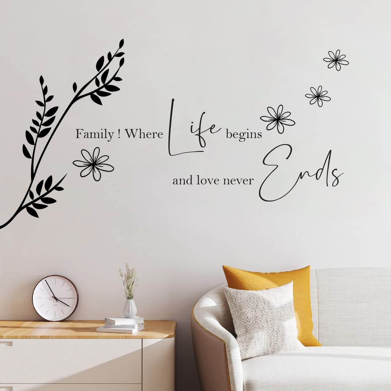 Walllane - Vinyl Wall Stickers/Self Adhesive Decals for Living Room Bedroom Home and Office Wall - Black Color HD Printed Wall Sticker (48 CM x 96 CM) (B0BBCSGTW2) Amazon Price History, Amazon Price Tracker