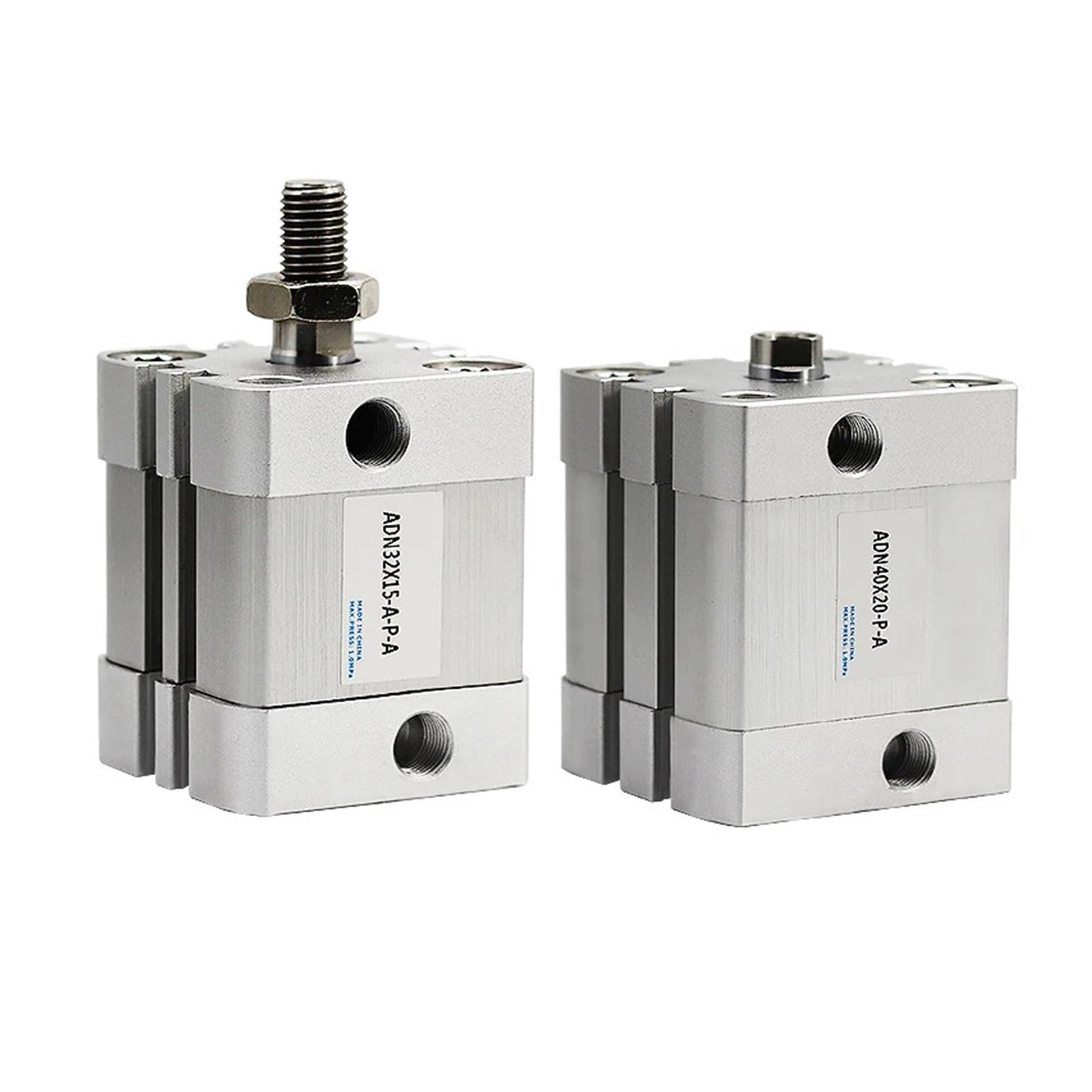 Petit cylindre carré ADN40 double effet à filetage externe rigide