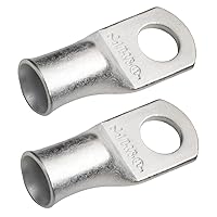 Vista 175 de SELTERM 25 piezas de lengüetas de cable de batería de cobre estañado de grado marino de 2/0 AWG de 3/8 pulgadas, terminales de anillo de calibre 00
