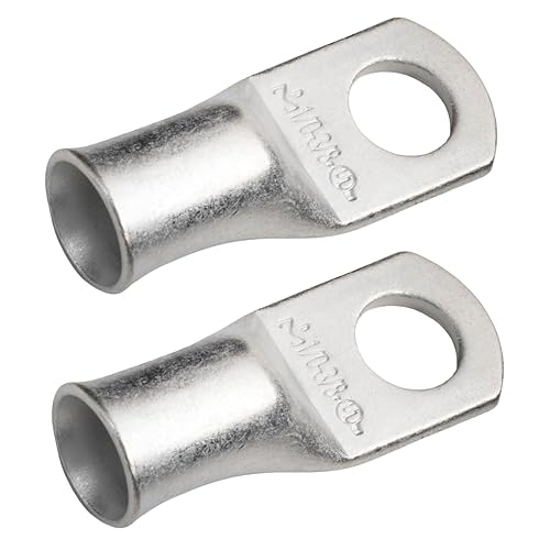 Miniatura 8 de SELTERM - Terminal en anillo de grado marino UL 2/0 AWG 3/8 pulgadas (25 uds) para batería, terminal tubular de cable eléctrico, conector calibre