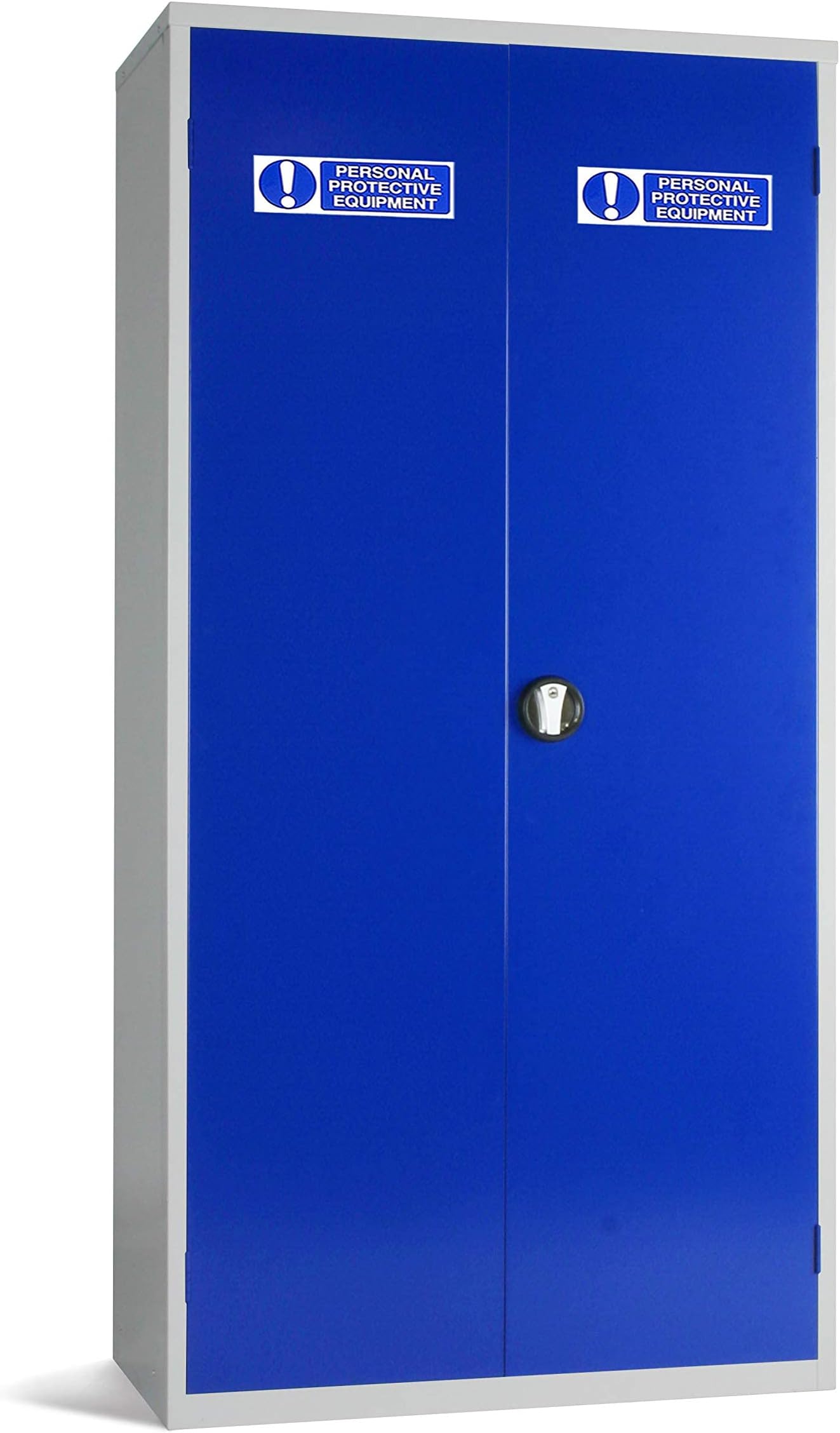 The Products Store PPE Clothing and Equipment Cupboard - Industrial Commercial Storage Cupboard - 1830mm High x 915mm Wide x 457mm Deep (Blue PPE)