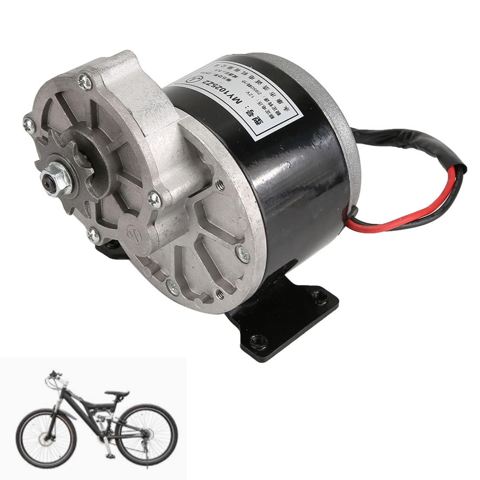 Alomejor Motor eléctrico de reducción de Engranajes,Motor para Patinete eléctrico 12v 250w con piñón de 9 Dientes,for usuarios de Scooters eléctricos Ciclismo Urbano y proyectos DIY