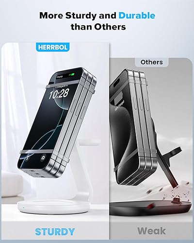 Miniatura 4 de Cargador inalámbrico 3 en 1, estación de carga inalámbrica rápida para iPhone 17 16 15 14 13 12