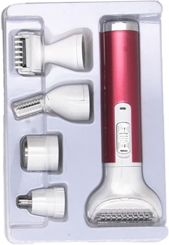 ZJchao para mujeres, 5 en 1 para depilación de dama, impermeable, mini recortadora eléctrica de pelo púbico para piernas, brazo, axila, línea de