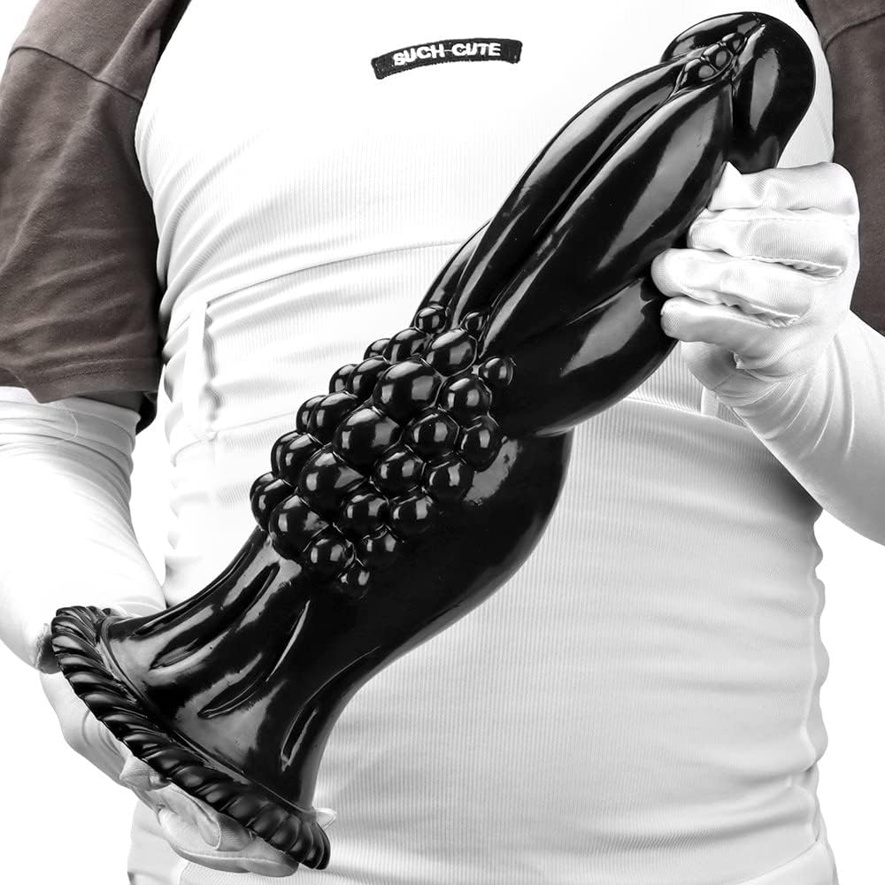 14 Inch Black Dildo Huge Monster Dildo Realistic Anal Dildo Silicone Dildo Thrusting Dildo Suction Cup Dildo Strap on Dildo with Strong Suction Cup for Anal Plug Adult Sex Toys