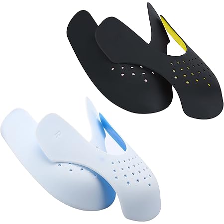 Upgrade 2 Pairs NURWOUE Sneaker Shoes Crease Guards, 2 Layers Against Shoes Creases, Anti-Wrinkle Shoes Crease, Crease Protectors for Air Force 1, Air Jordan 1 & More (Men’s 7-12, Women’s 5.5-8.5)