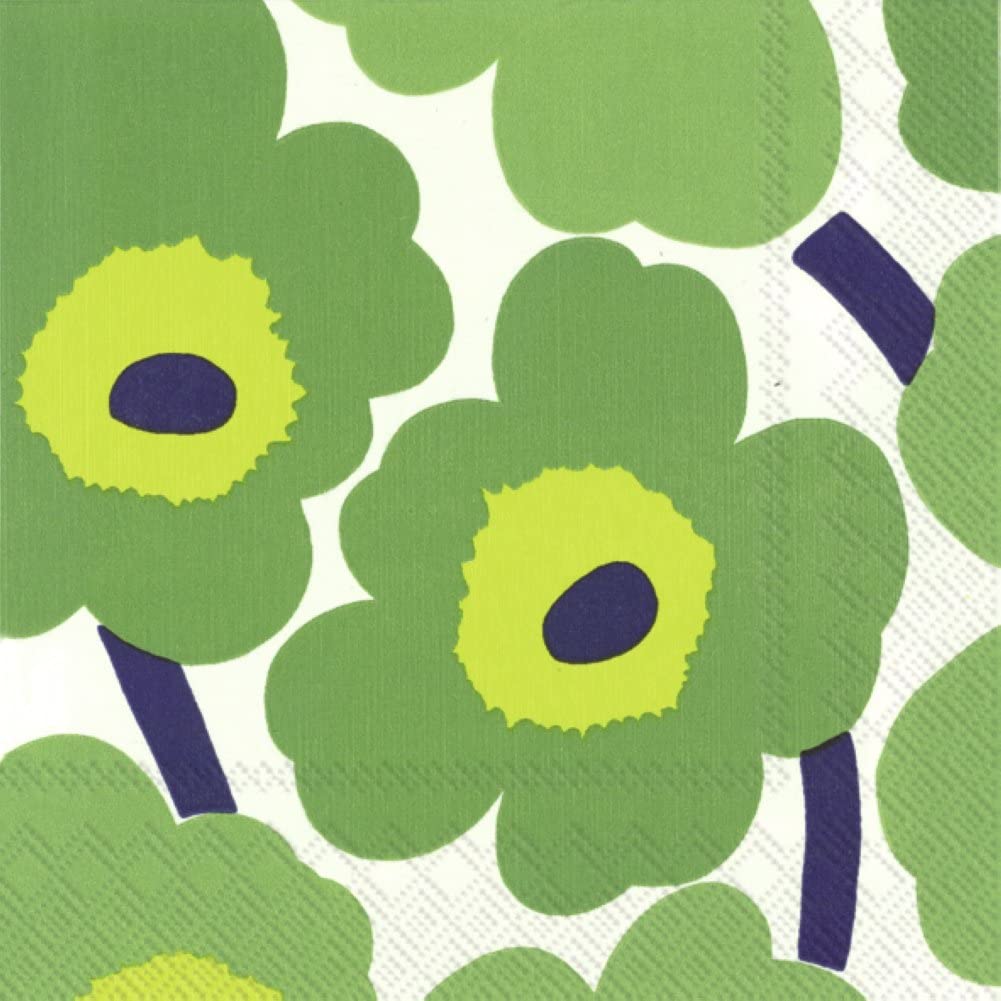 IHR Ideal Home Range - Paper Napkins UNIKKO Green 20 pc. Lunch Napkins