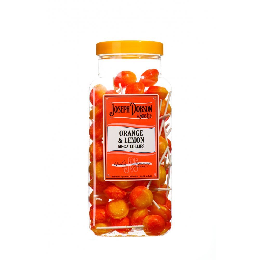 Orange & Lemon MEGA Lolly (DOBSONS) 90 Count