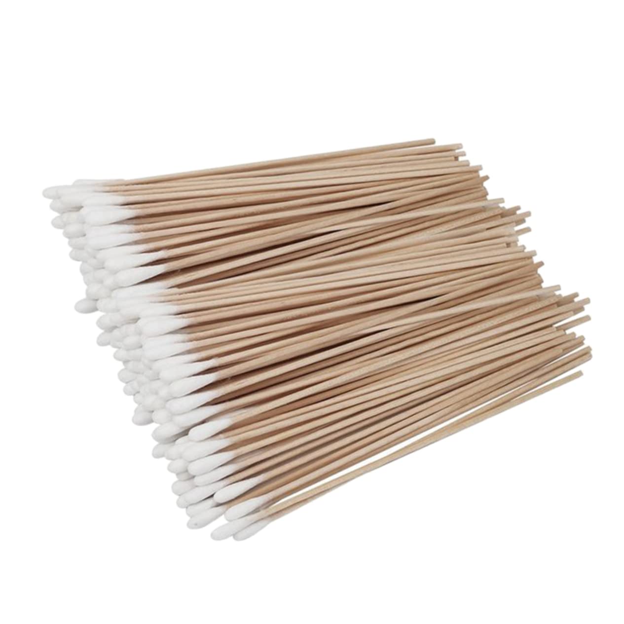 FOMIYES Reusable Cotton Swabs for Pets 400pcs/4 Packs Single Head Cleaning Sticks Wooden Handle
