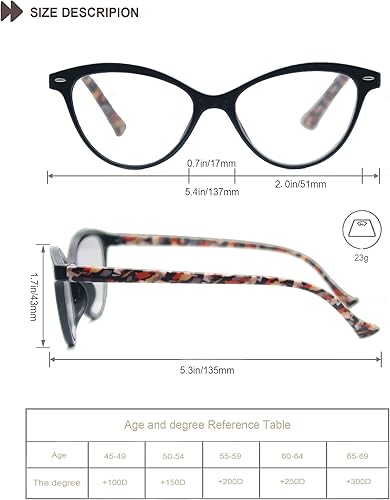Miniatura 4 de HEEYYOK Gafas de lectura con bloqueo de luz azul para mujer, paquete de 4, cara pequeña de ojo de gato, lentes de computadora anti UV 1.25