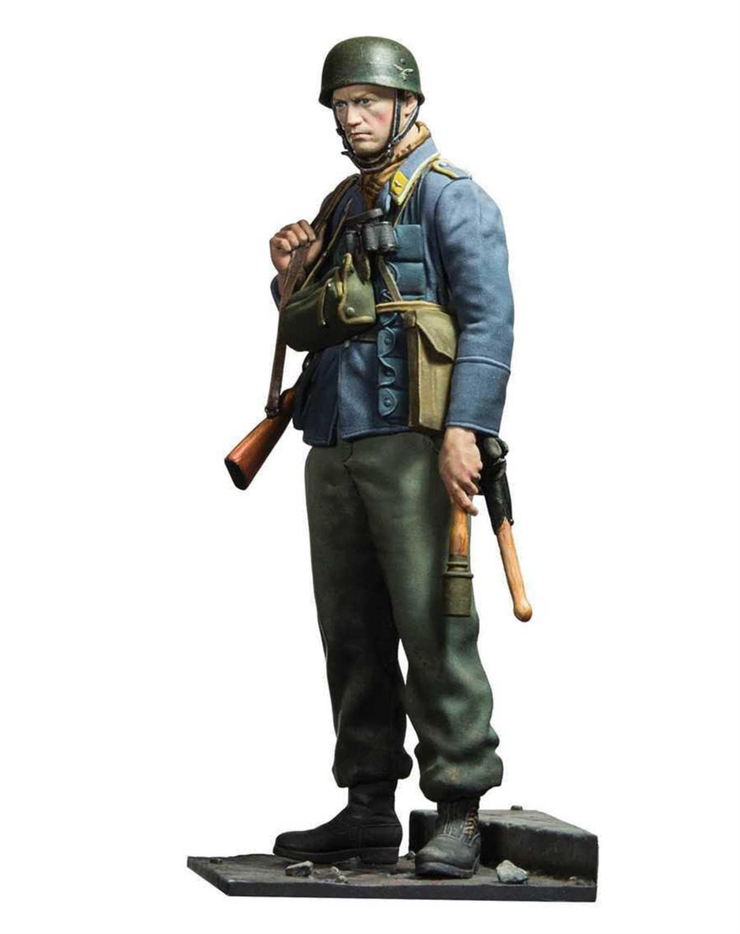 ZHANGJING 1/24 75mm 1/18 100mm Kit Modello in Resina Seconda Guerra Mondiale Tedesco Soldato Comune Soldato Ordinario Figura Smontato Non Verniciato RA-075