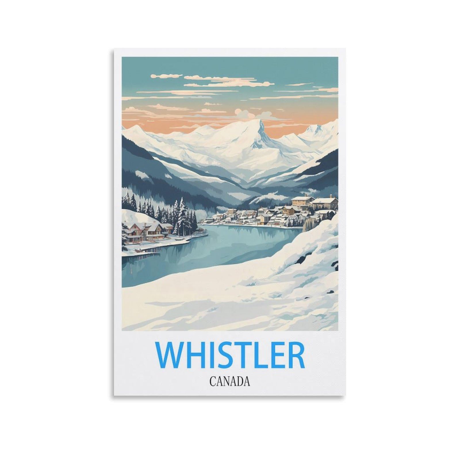 Metal Bar Signs Vintage Whistler Canadas Travel Tin Signs Metal Poster Wall Decor Office Cafe Bathroom Badroom 30x40cm