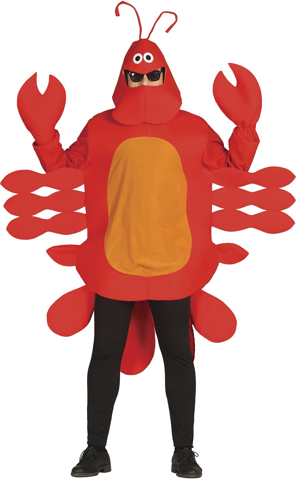 FIESTAS GUIRCA Red Lobster Fancy Dress Men or Women - Comedy Costume Fancy Dress Men & Women Size S 36-38