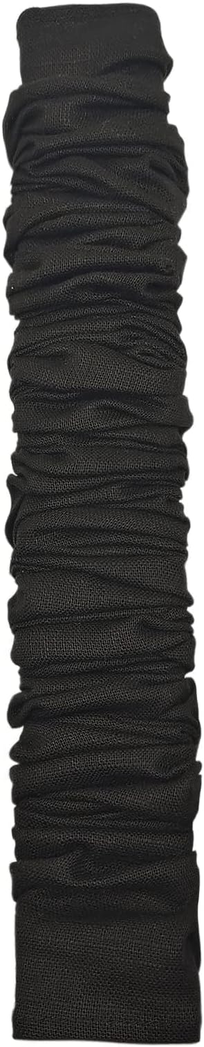 Fabric Cord Cover & Chandelier Chain Cover 1 Pack 6Feet Length for Chandelier Lighting Wires Natural Burlap Easy to Install. (Black)