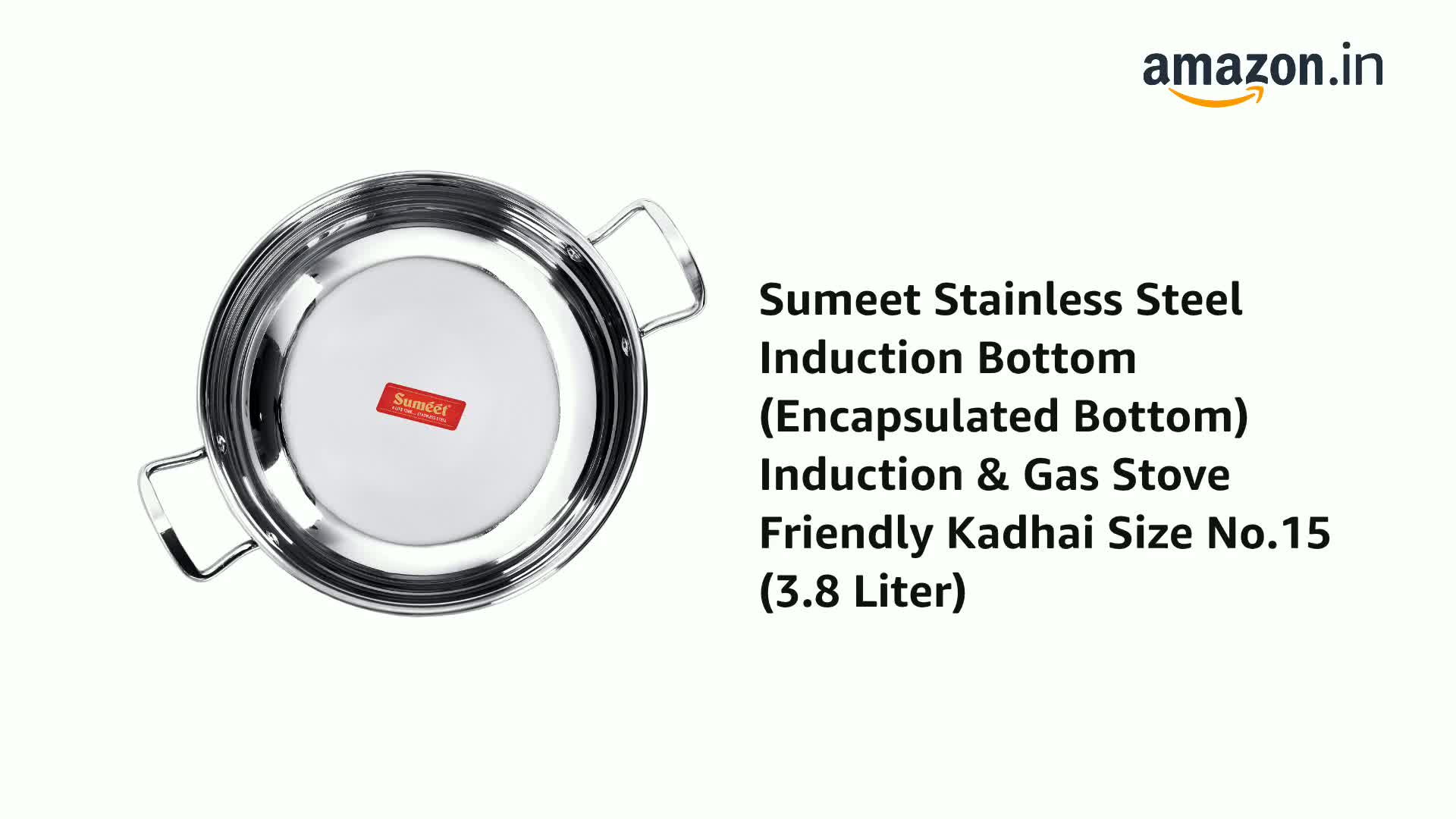 Sumeet Stainless Steel Induction Bottom (Encapsulated Bottom