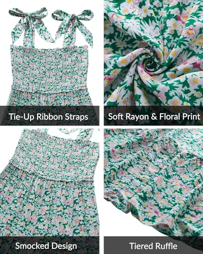 Image of Plus Size Summer Dress - Sun Boho Beach Casual Floral Tiered Smocked Long Maxi Dresses