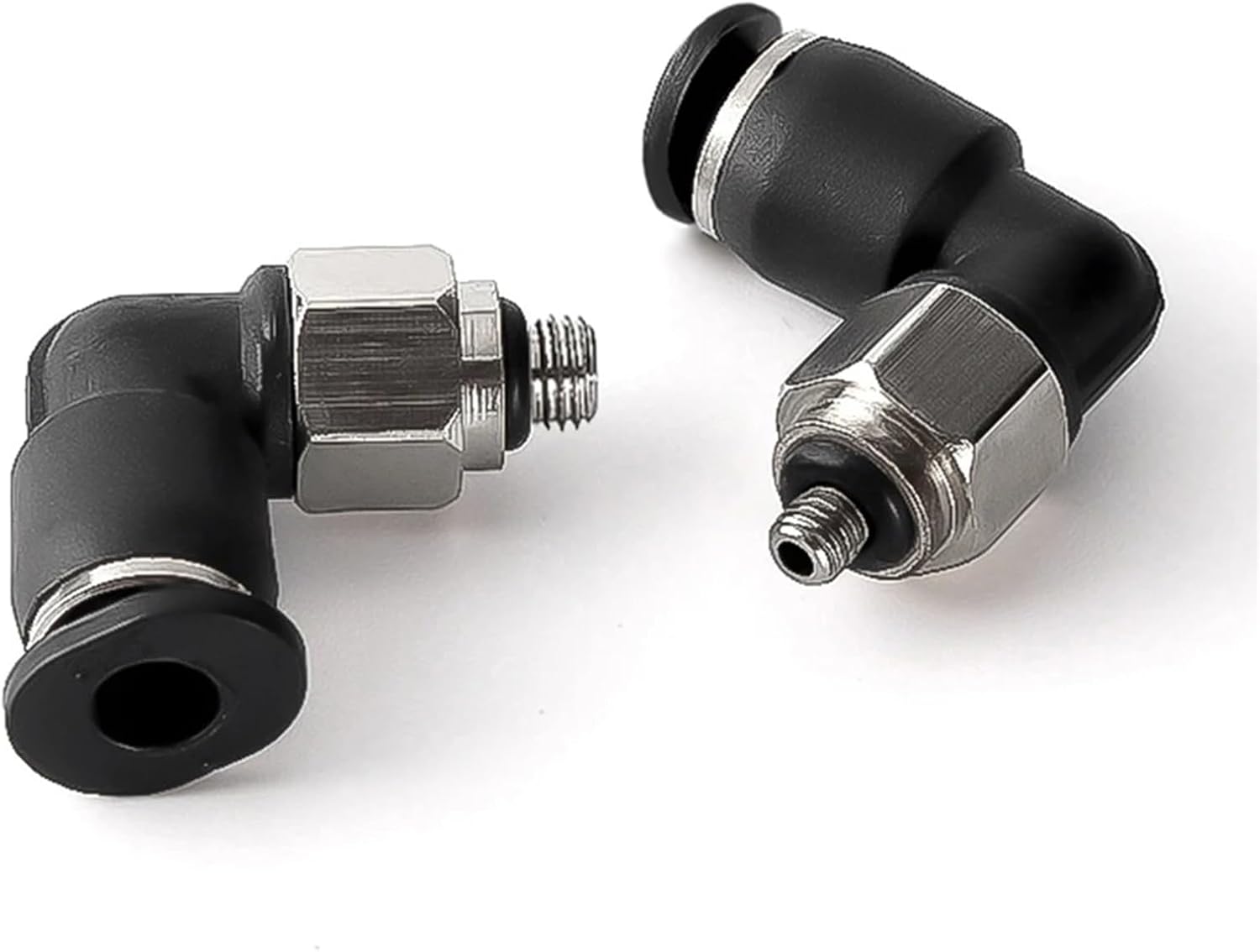 PL Mini Pneumatic Quick Connector Tube Hose 3mm 4mm 5mm Thread M3 M4 M5 M6 L Elbow Joint PL3-M4 PL4-M3 PL5-01 1Pcs(PL3-M4)