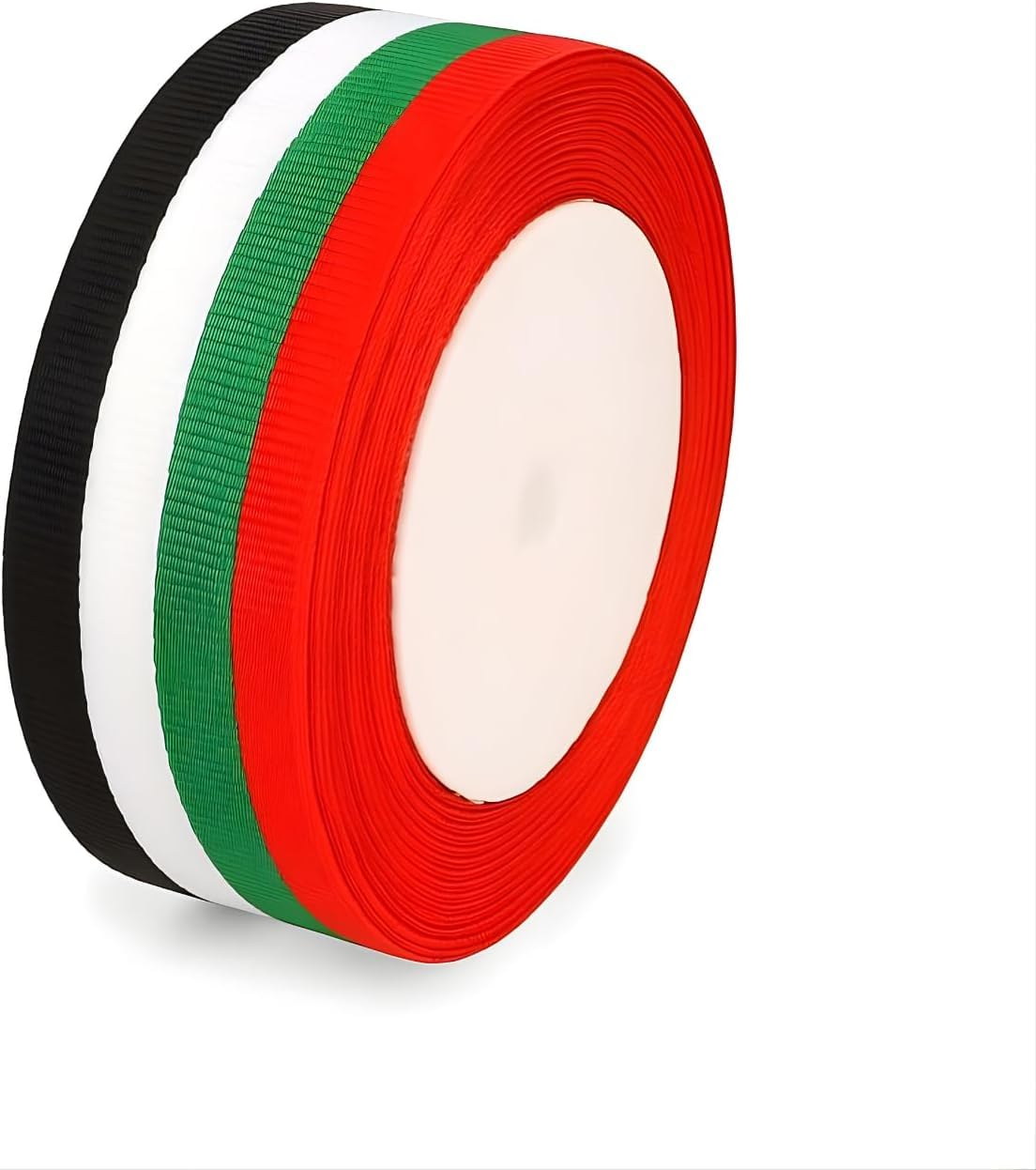 Multi-Purpose Beautiful Solid Ribbon Roll For UAE National Day with Flag Design (2.5cm X10 Yards)