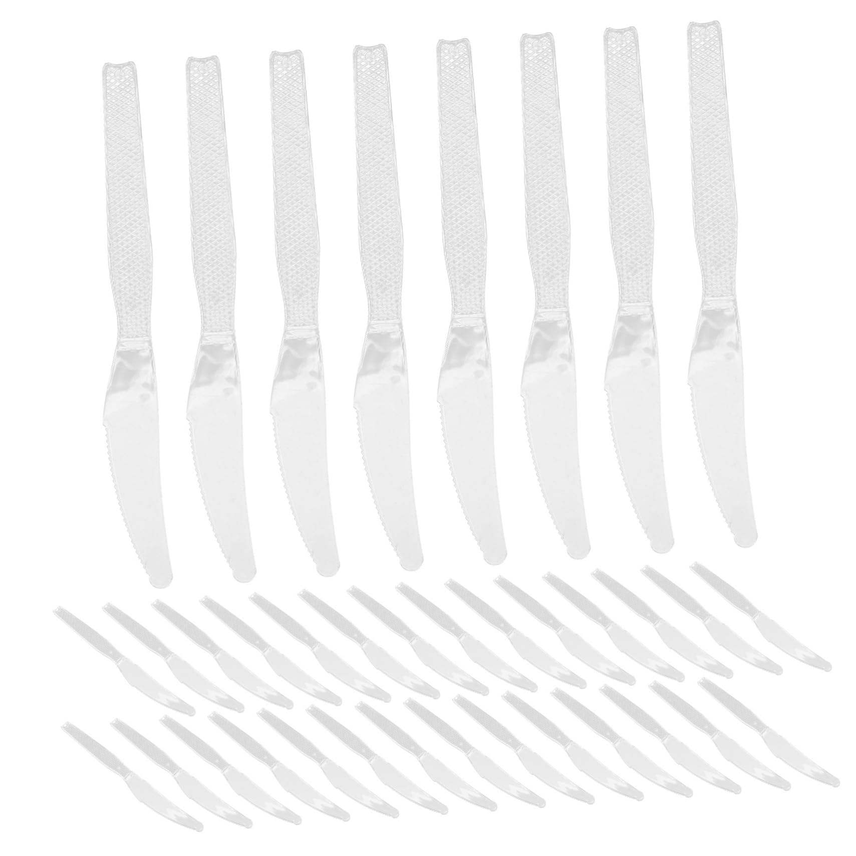 FOMIYES Elegant Plastic Cutlery Set One-time Use Steak Cutters for Parties Events Disposable Tableware for Home Restaurant