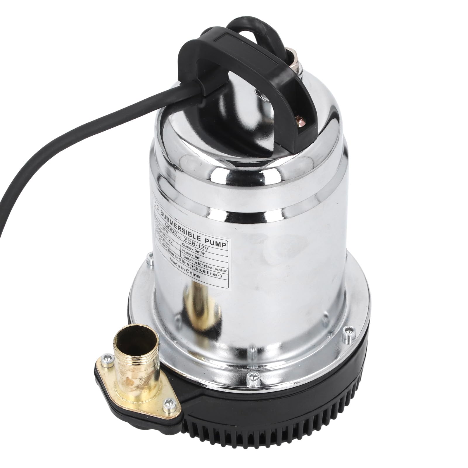 Bomba Sumergible DC Alta Eficiencia Acero Inoxidable 180W ³/h para Jardinería, Estanques, Barcos, Depósitos de Agua