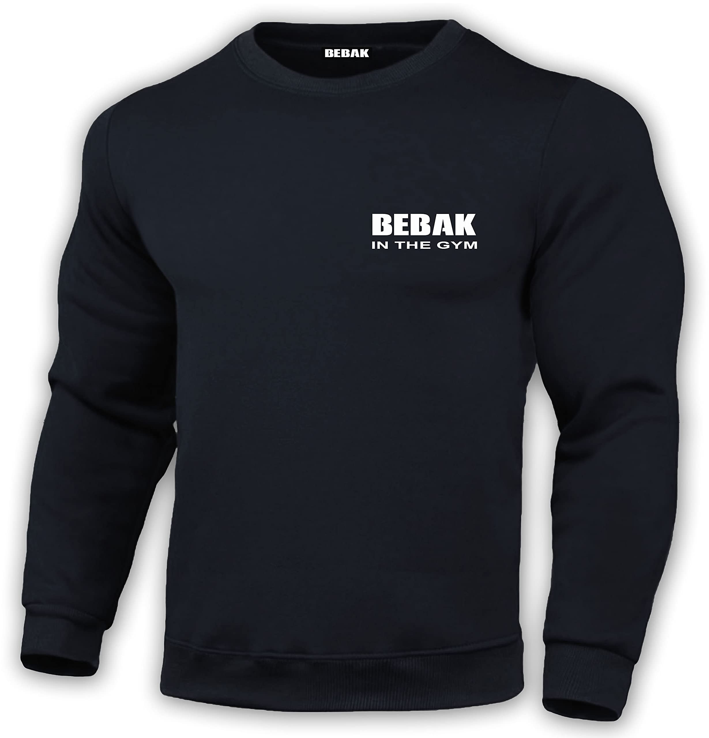 BEBAK - Felpa da palestra a maniche lunghe, da uomo