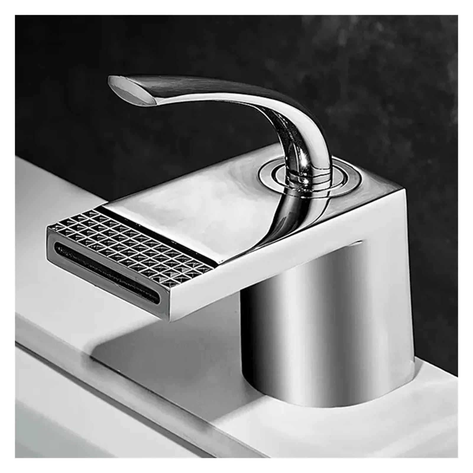 BHFPFZA ry Rose d Waterfall Basin Faucet - Black Hot & Cold Mixer Tap for Bathroom & Kitchen Sin Ele White h Modern Home Design