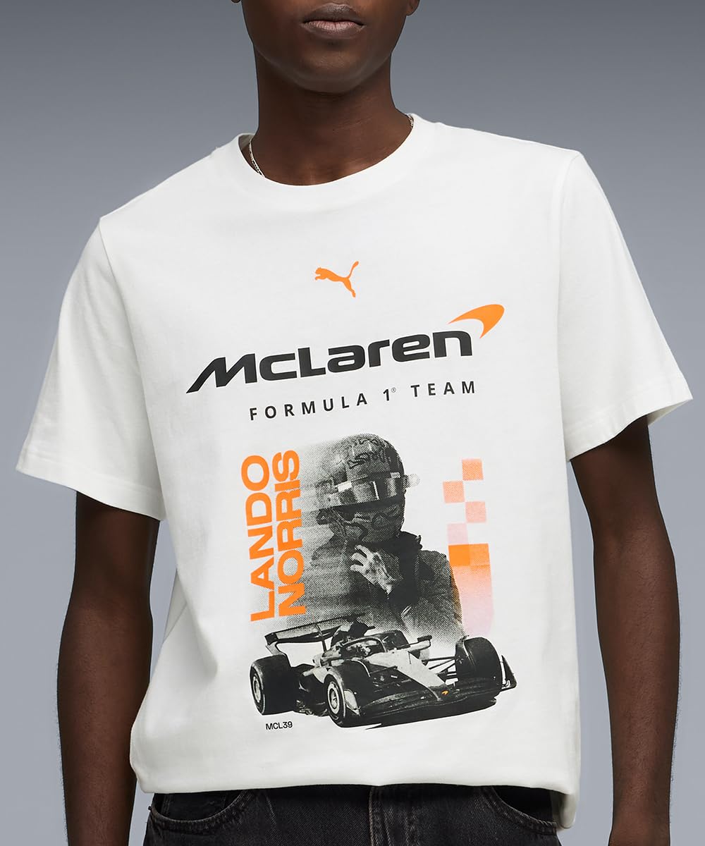 PUMA McLaren F1 T-Shirt Uomo Lando Norris con Grafica Auto e Numero 4
