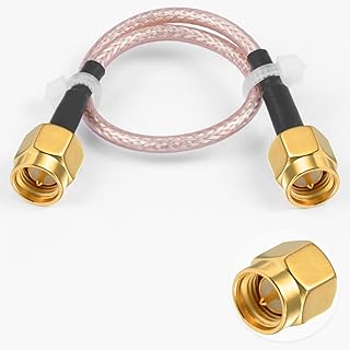 SMA Antenna Extension Cable SMA Male to SMA Male Pigtail Cable WLAN Antenna Cable RG316 6"/15CM for WiFi Wireless Network 2G 3G 4G Antenna Router GSM Bluetooth WLAN LAN