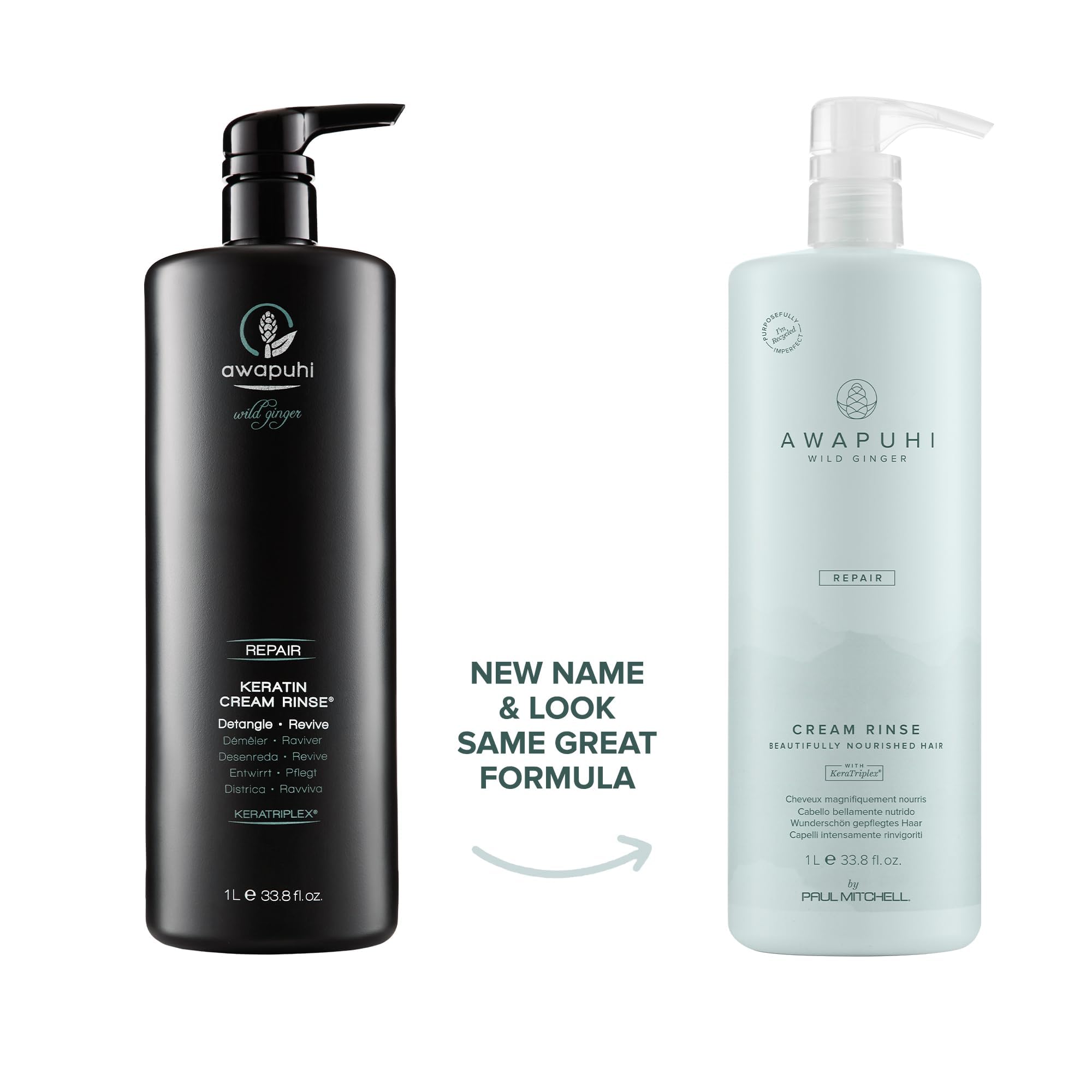Paul Mitchell Awapuhi Wild Ginger Keratin Cream Rinse - Haar-Conditioner für trockenes, strapaziertes Haar, tägliche Haarpflege in Salon-Qualität